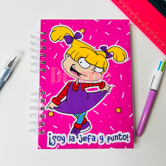 Cuaderno A5 con temática de Angelica Pickles