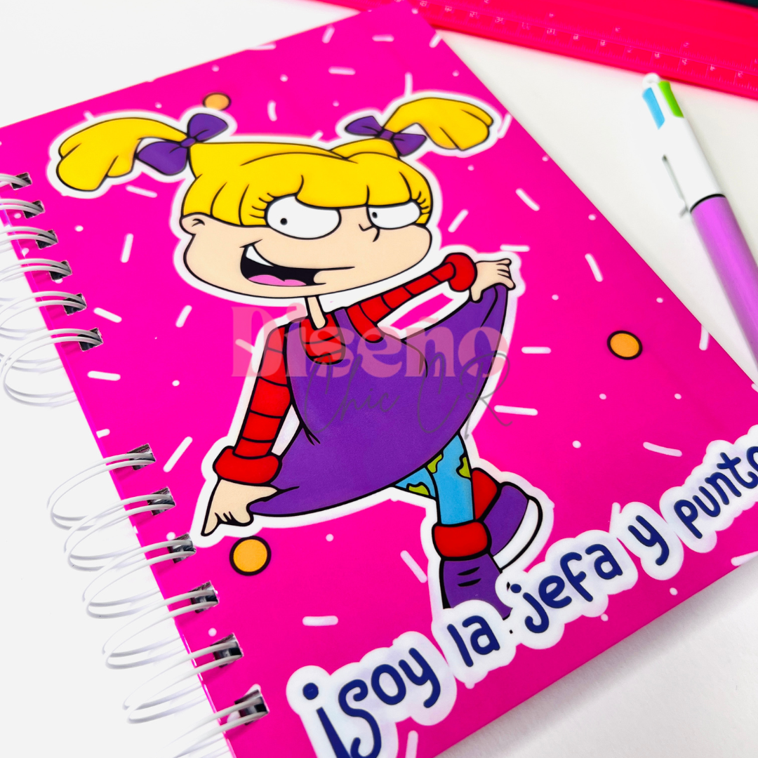Cuaderno A5 con temática de Angelica Pickles