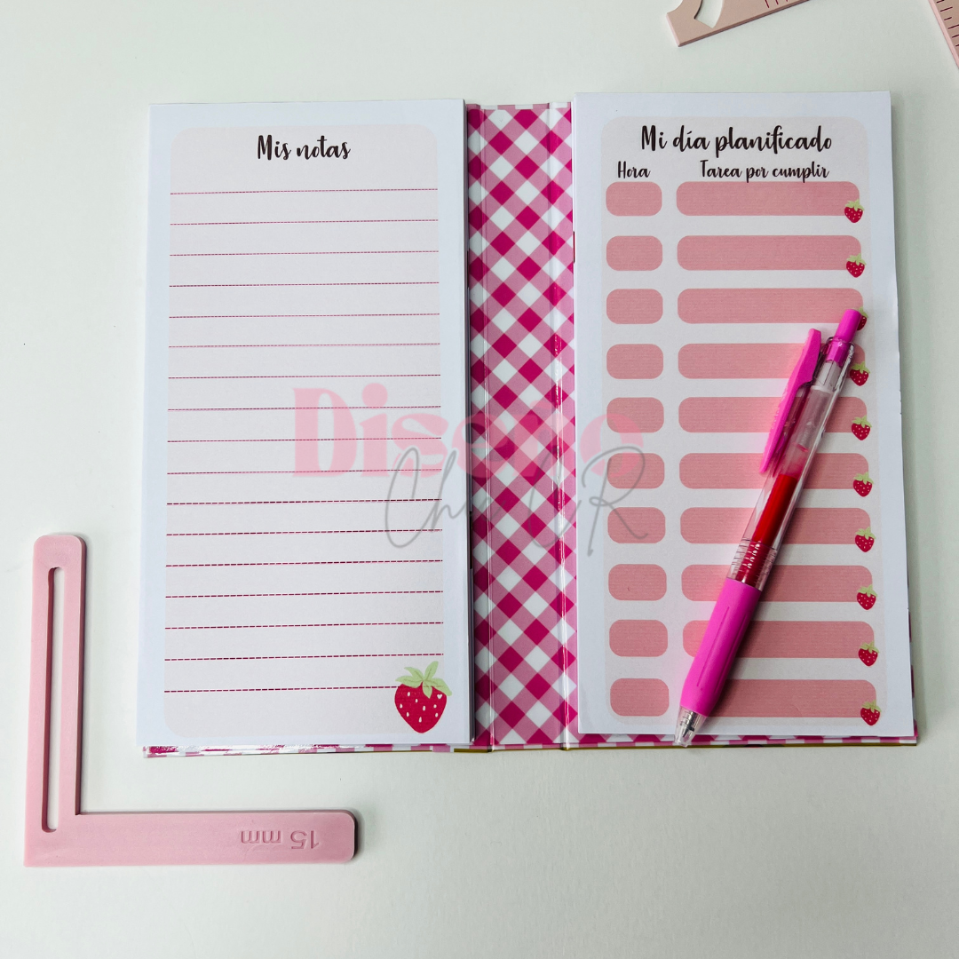 Libreta para notas y planificador diario de Chica Fresita