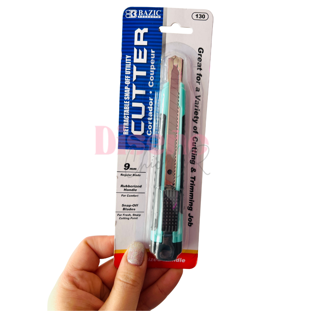 Cutter pastel retráctil 9 mm