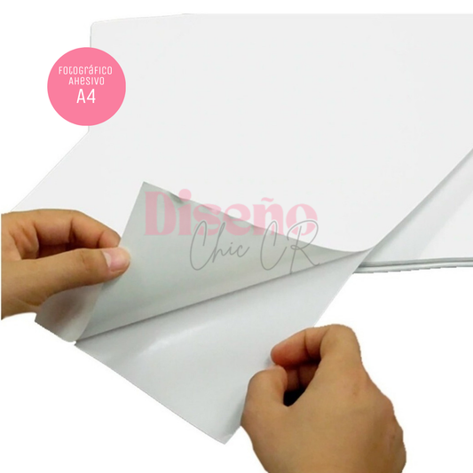 Papel fotográfico adhesivo Glossy A4  - 135 g
