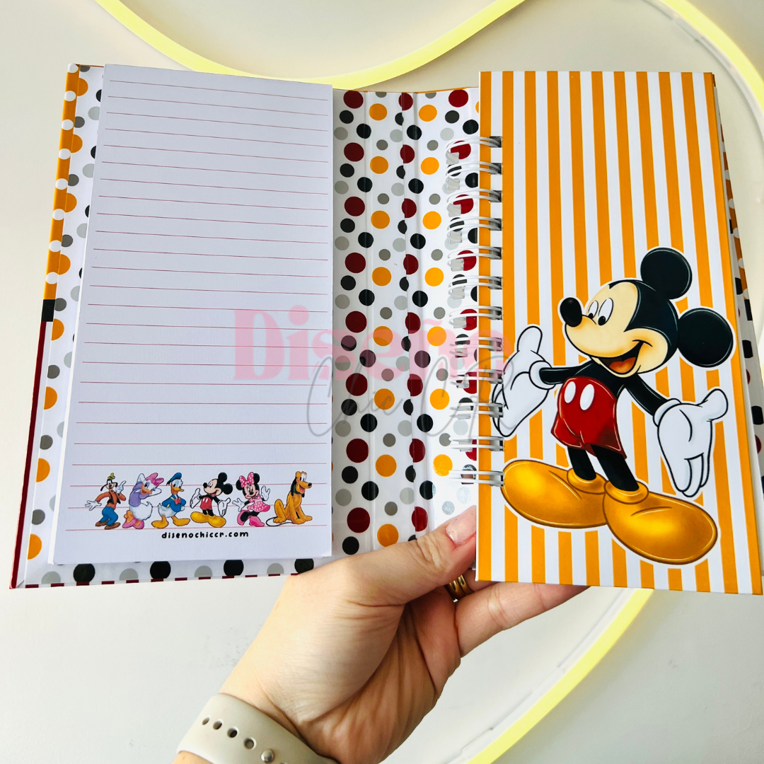 Libreta doble inspirada en Mickey Mouse