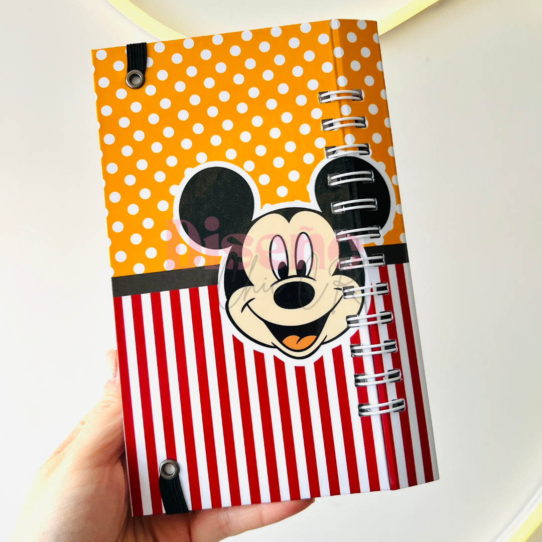 Libreta doble inspirada en Mickey Mouse