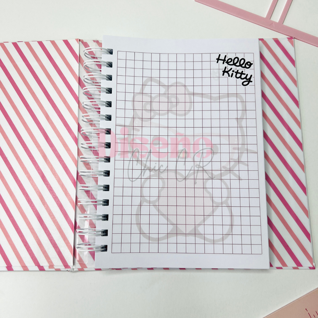 Cuaderno A5 inspirado en Hello Kitty