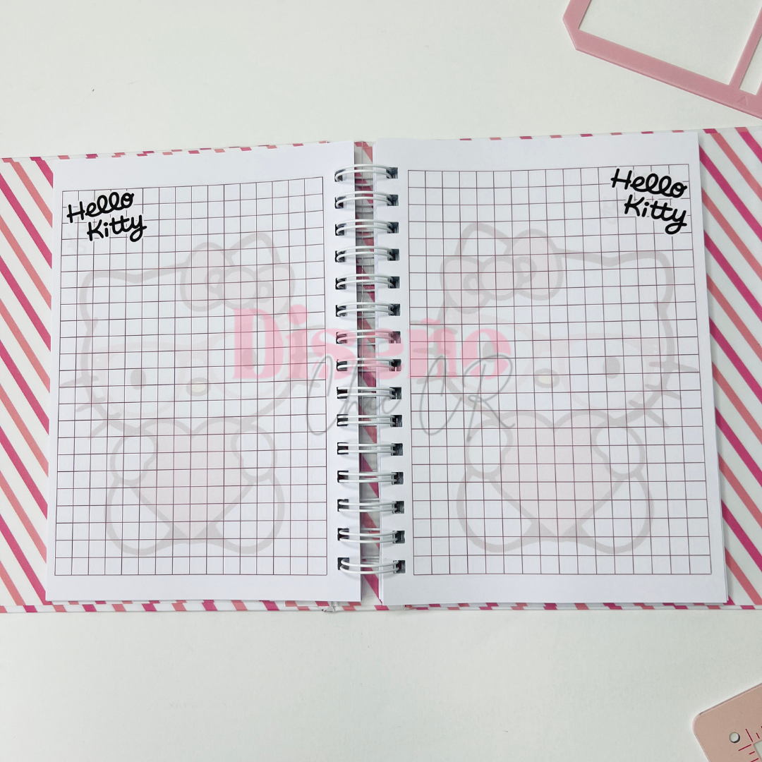 Cuaderno A5 inspirado en Hello Kitty