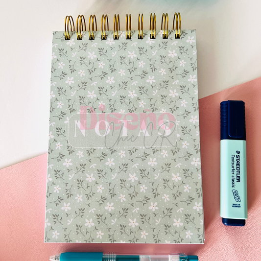 Libreta para notas diseño floral