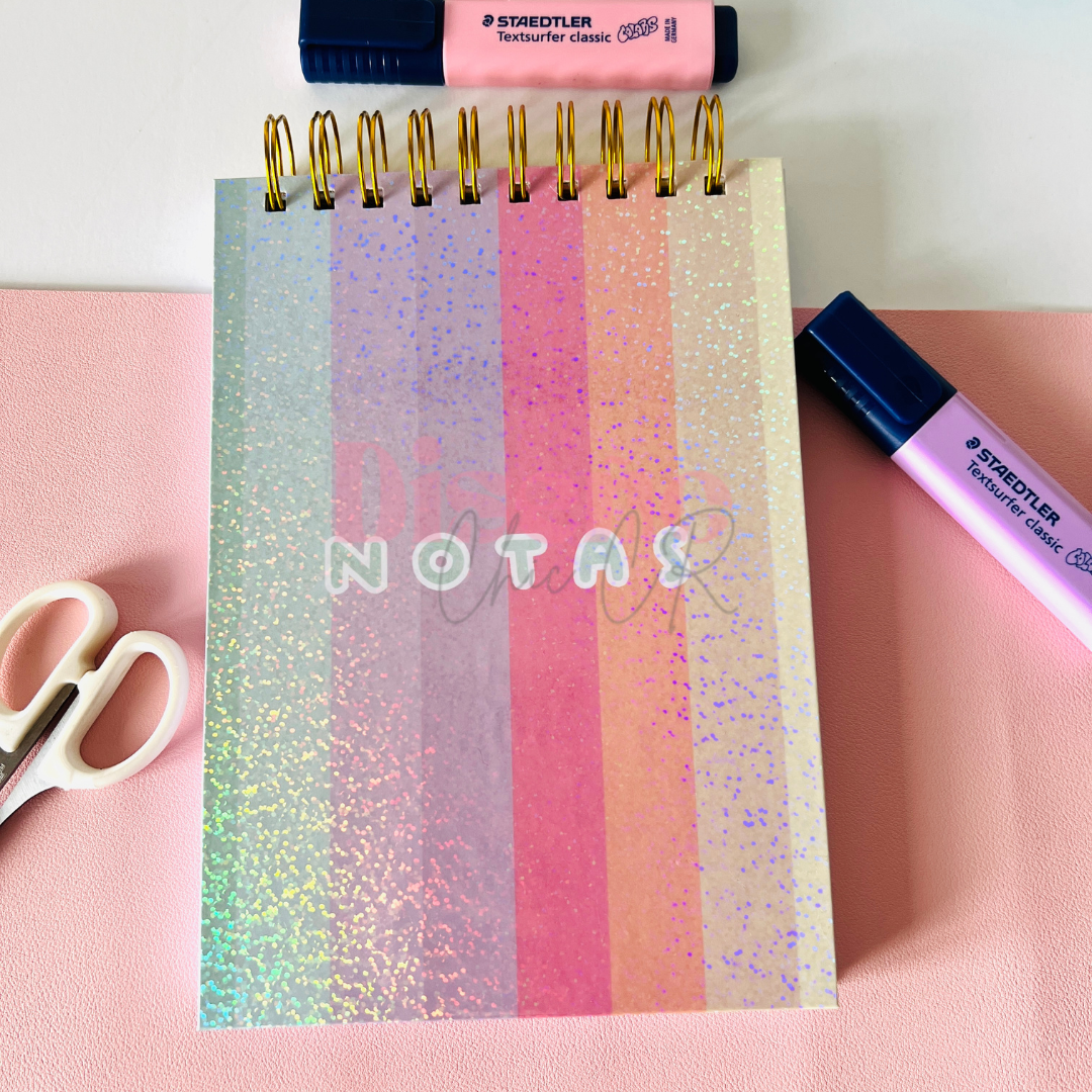 Libreta para notas colores pastel