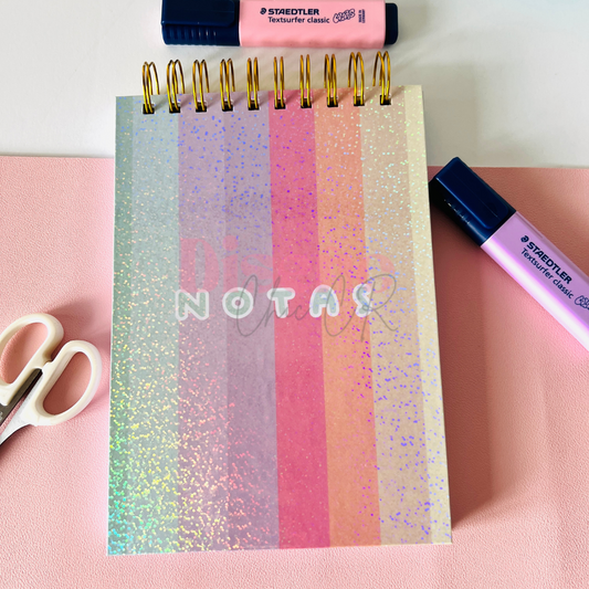 Libreta para notas colores pastel