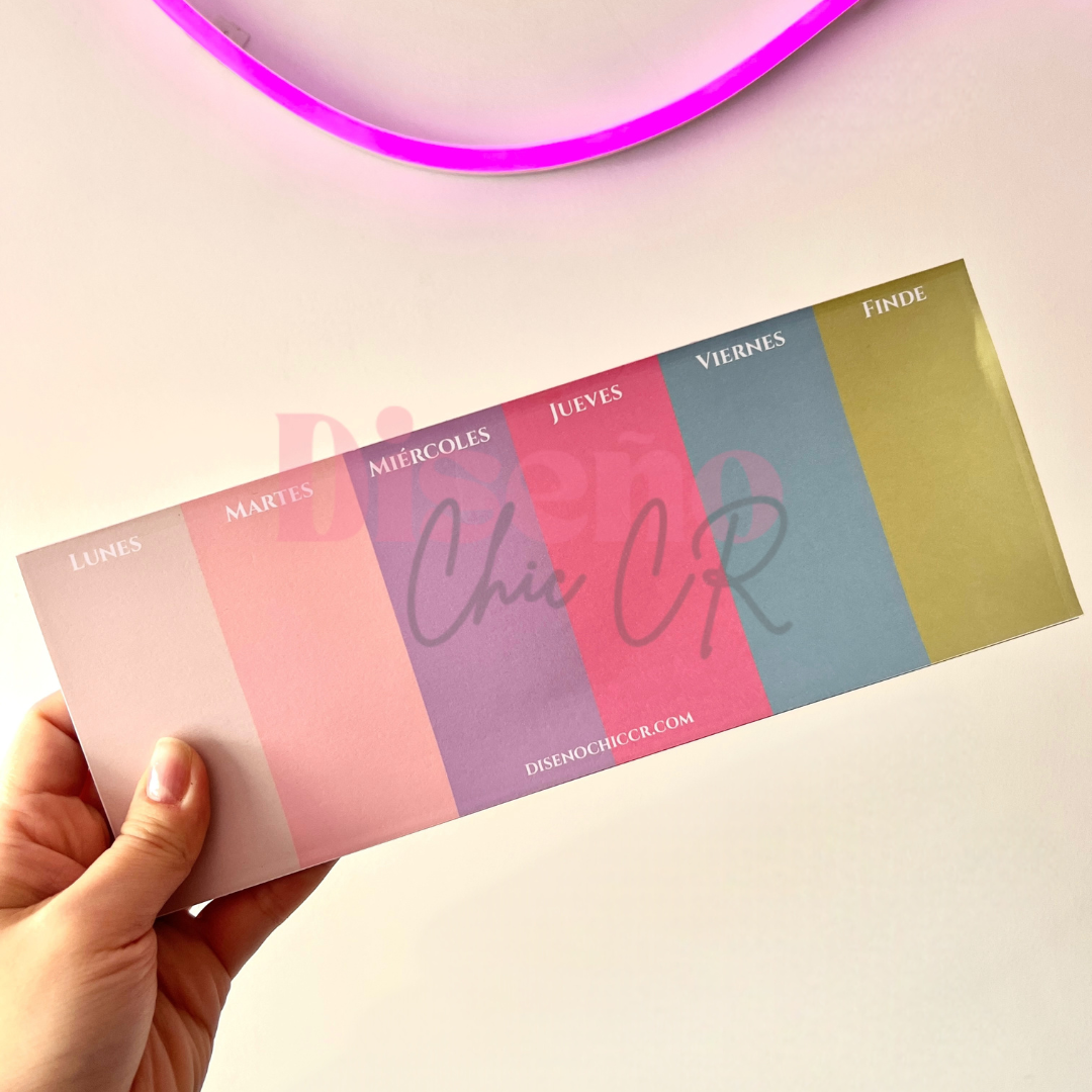 Planificador semanal horizontal