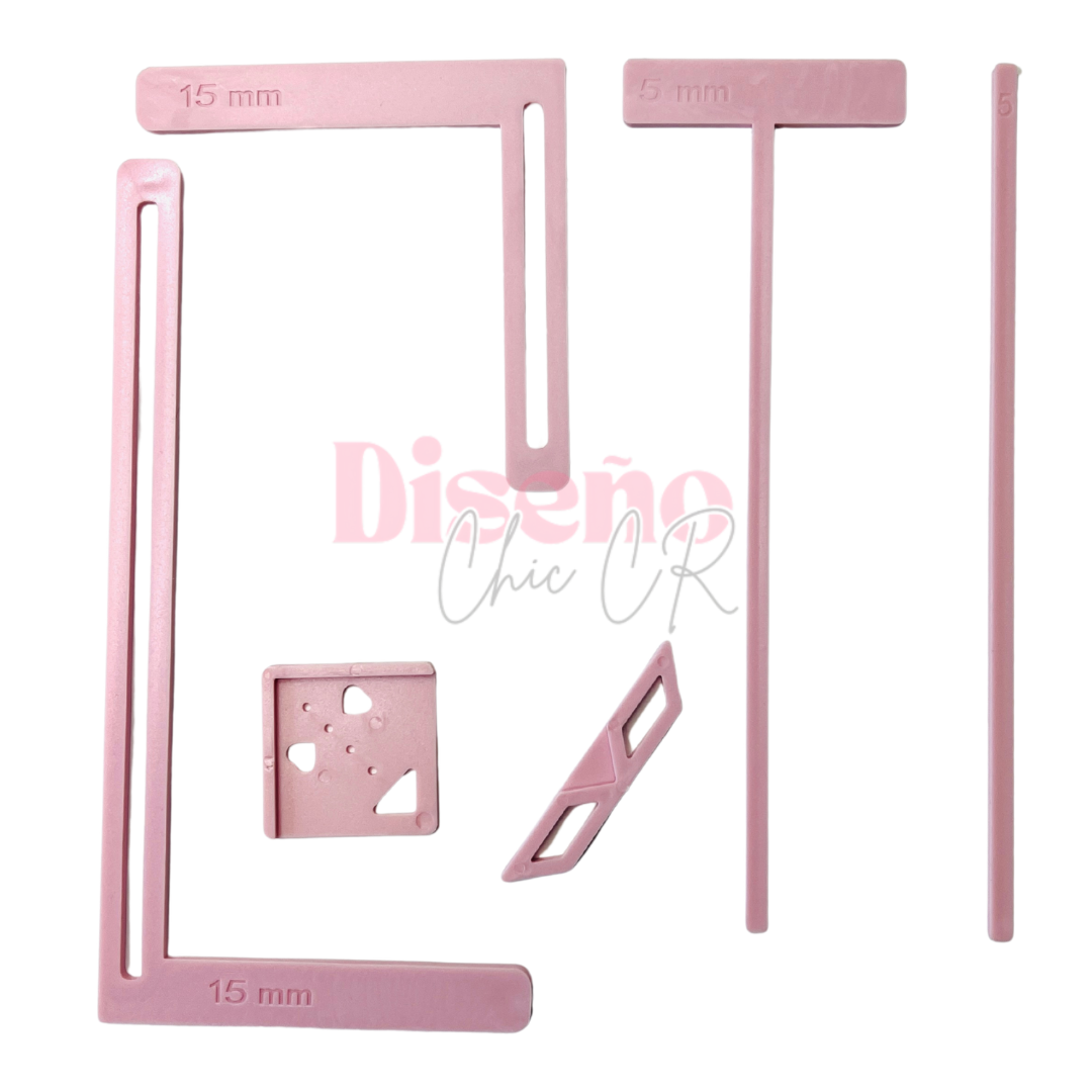 Kit de reglas para encuadernación -  Set de 6 piezas
