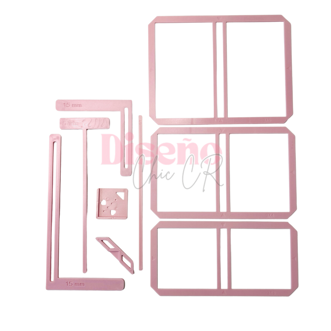 Kit de reglas para encuadernación - Set de 9 piezas