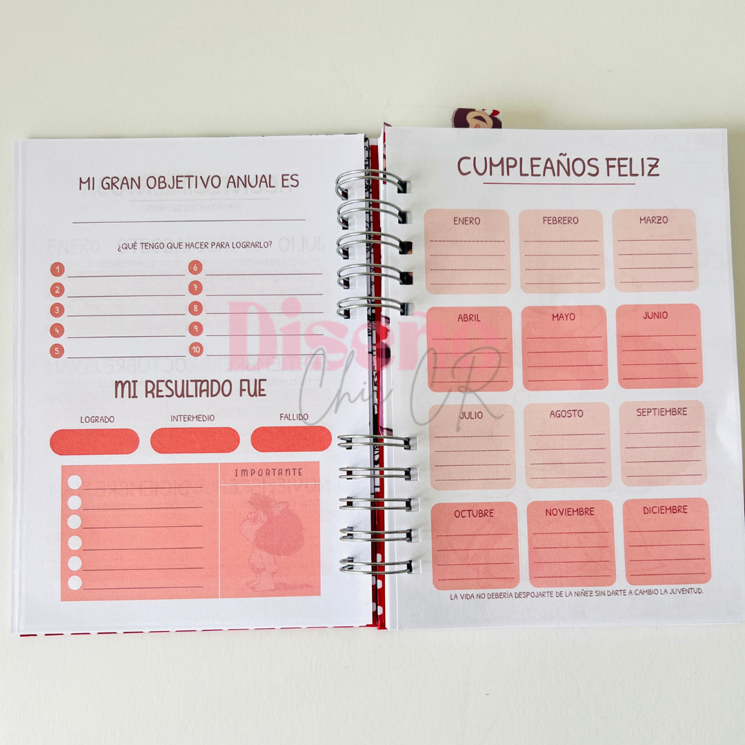 Agenda Mafalda sin fechas