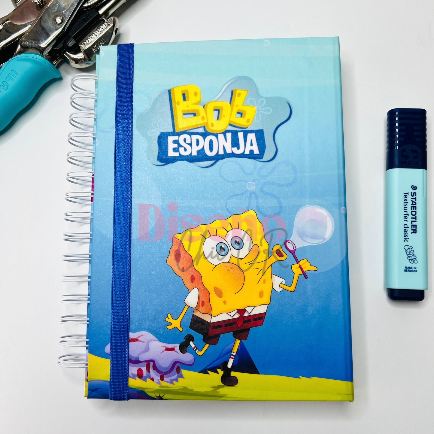 Cuaderno y libreta de pendientes inspirado en Bob Esponja