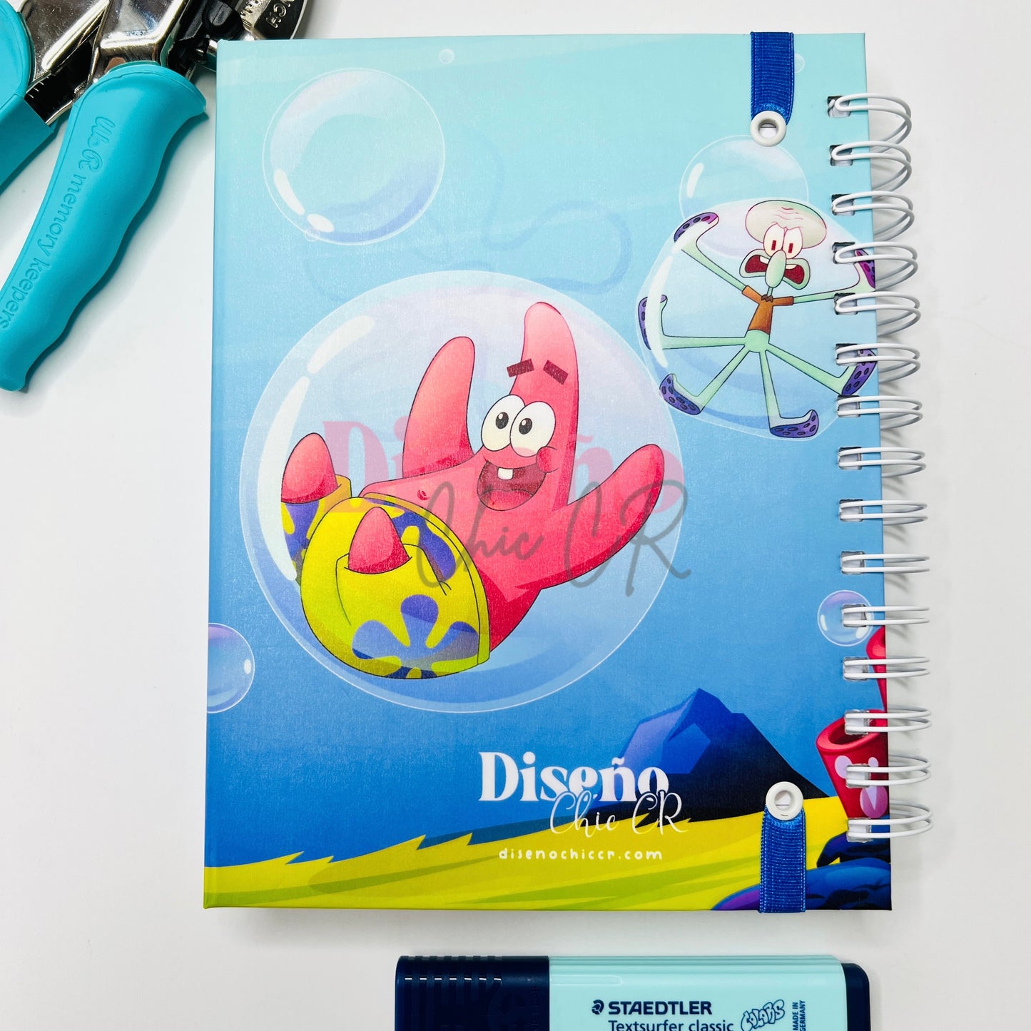 Cuaderno y libreta de pendientes inspirado en Bob Esponja